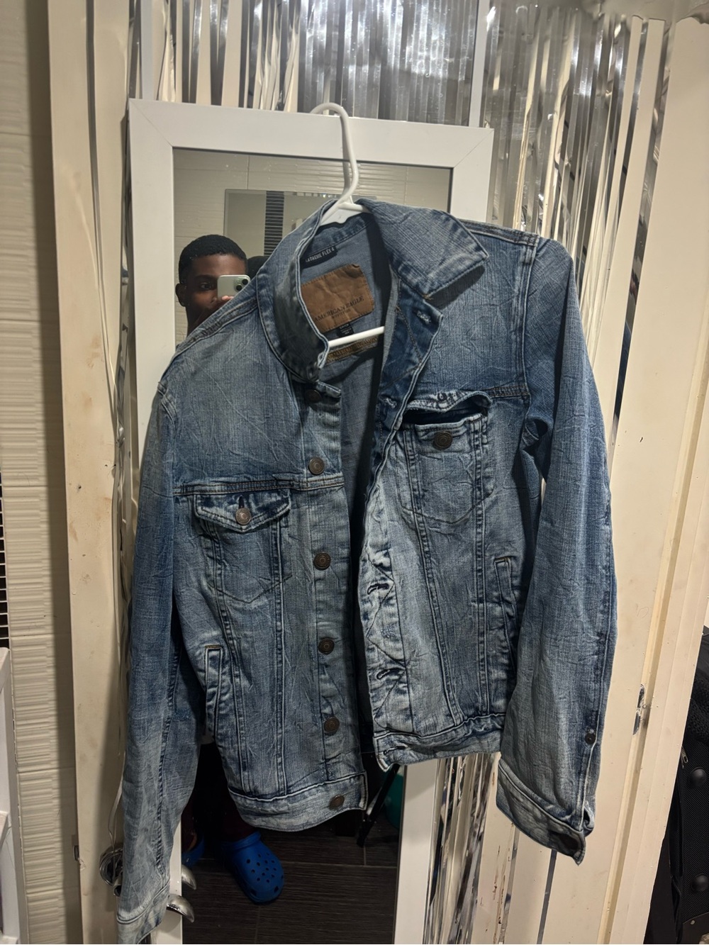 American Eagle Outfitters Faded Blue Denim Jacket